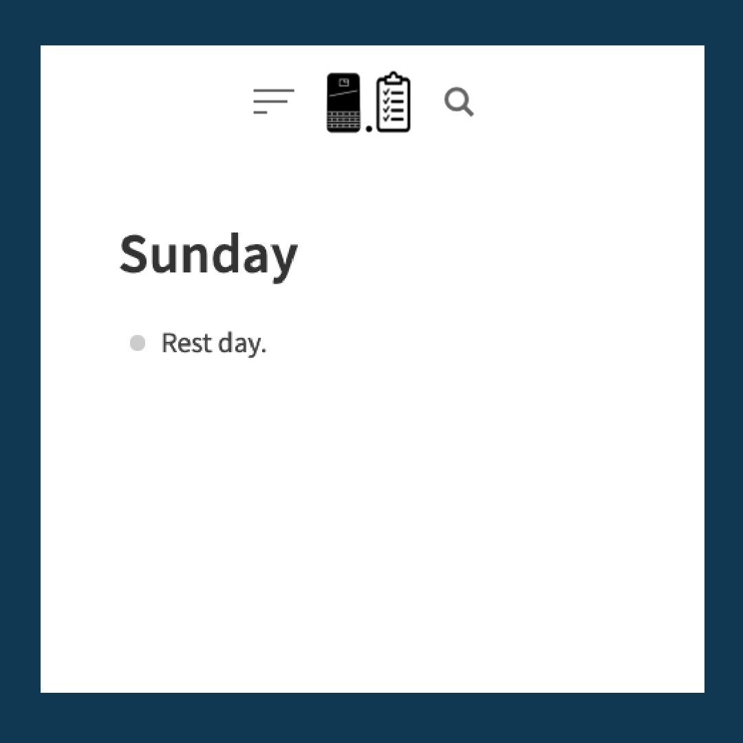 RuckDotTraining's tweet photo. Rest day. Week 9's guide will be posted later today.

Get the full week's training guide here: https://t.co/c262xO8LeK https://t.co/OnQnfVt2jv