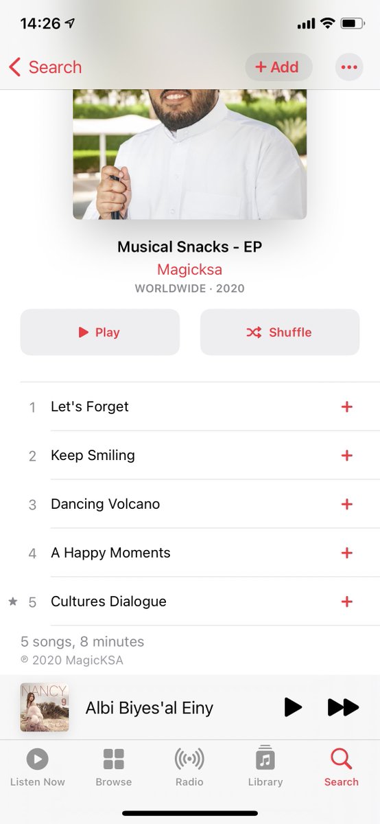 توي انتهيت من سماع ألبوم الصديق @MagicKSA الجديد #MusicalSnacks
بداية موفقة محمد، ومتفائل بأنك حتبهرنا بأعمال أحلى وأروع في ألبوماتك الجاية. ☺️
https://t.co/e4YqM3xsPn
#موسيقى #السعودية https://t.co/x4LY0QwAsV