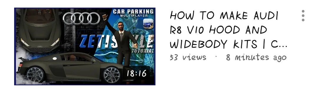 Car Parking Multiplayer ๐ | zeti
โข hood + widebody โข
#CarParkingMultiplayer #CPM #Gaming #Gameplay #Game #Openhood #Livery #Widebody #LibertyWalk #Tutorial #RustyDecals #YouTuber #YoutubeGaming #zeti #AudiR8V10 https://t.co/0hbqKb8DEK