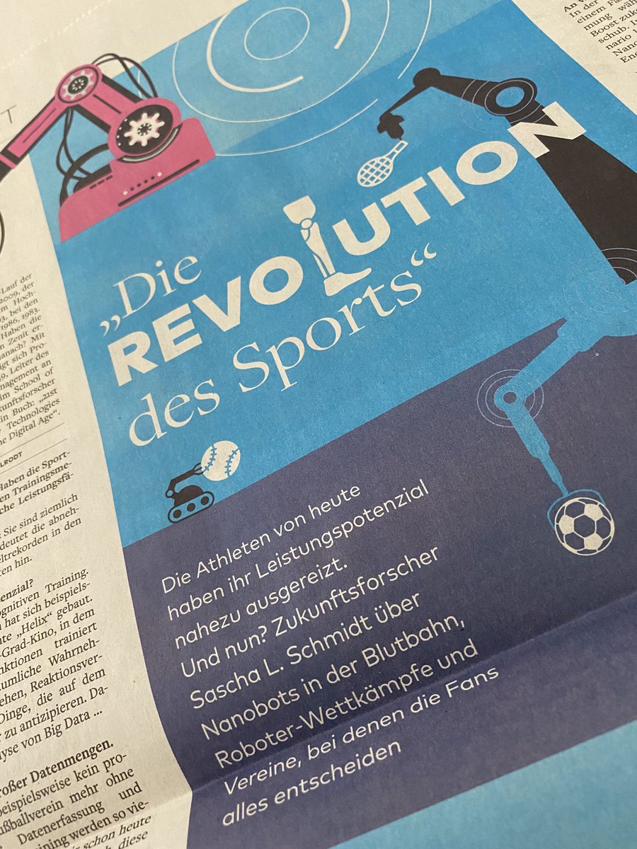 ProfSLS's tweet photo. Kleiner Lesetipp am Sonntag. Durfte mit ⁦@LarsWallrodt⁩ über den Einfluss von #Technologie auf die Zukunft des Sports sprechen ⁦⁦@WELTAMSONNTAG⁩ ⁦@WHU_edu⁩ ⁦@SPONSORsVerlag⁩ #SPOAC #zukunftdessports https://t.co/QGnXwV0uq9