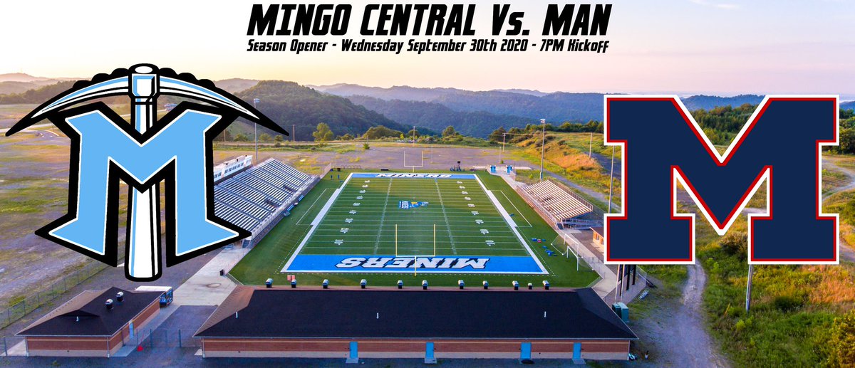 Schedule Update:
🗓 Wednesday September 30th
🆚 Man High School Hillbillies (0-1)
📍Miner Mountain, WV
🏟James H. “Buck” Harless Stadium
⏰7PM Kickoff 
#ThisIsMingo #wvprepfb #seasonopener