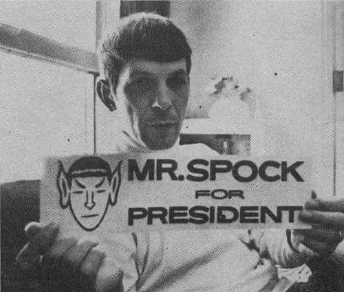 wilkzlypress's tweet photo. #StarTrek #trekkie #leonardnimoy #spock #President #Vote #Space #vulcan #mrspock @StarTrek @startrekcbs @startrektour @TrekMovie https://t.co/dpTOKh4gTj