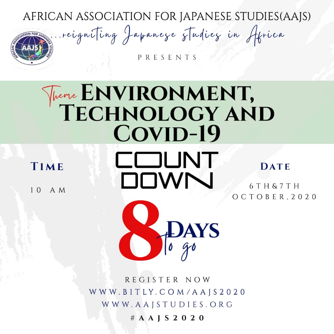 @AfricanAajs The  AAJS is 3years! The 3rd Annual International conference is 8 days away. 
We've had over 750  participants attending our conference and specialized sessions in the past two years..This time we focus on ENVIRONMENT TECHNOLOGY & COVID-19! Register now. #AAJS2020