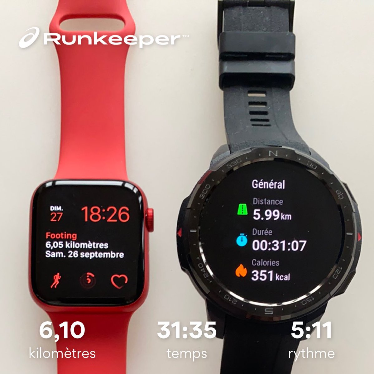 HighTechOut's tweet photo. Petite course à pied pour débuter le #test de la nouvelle #AppleWatchSeries6. Avec en parallèle la Honor #WatchGSPro.
#running #courseapied #montreconnectee #GPS #runkeeper https://t.co/FwYjnU3jrW