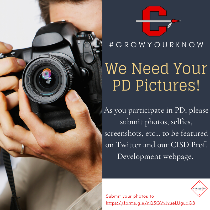 CISD_Learning's tweet photo. Submit Photos HERE https://t.co/IdFf6K0O1t #GrowYourKnow #Just4Kids @ClevelandISDTX https://t.co/P7uGGQXqWe