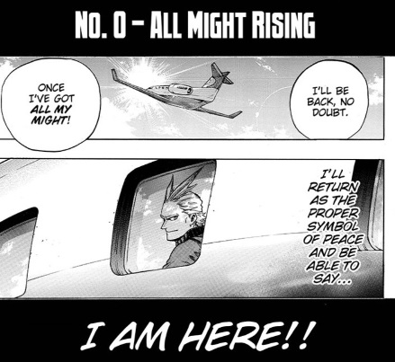 16/ Only two other "rising" chapters:-Yaoyorozu Rising (ch63, also volume 8 title; also, only her last name)-All Might Rising (special chapter for 1st movie)