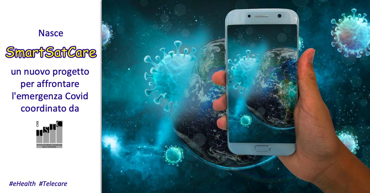 #SmartSatCare progetto per affrontare emergenza #Covid coordinato da <a href="/cnr_istc/">ISTC_CNR</a>
Finanziato da <a href="/esa/">European Space Agency</a> in ambito di "Space in response to #COVID19 outbreak" offrirà servizi assistenza sociale e sanitaria con smart TV e comunicazioni via satellite <a href="/ESA_Italia/">ESA_Italia</a>
👉 cnr.it/it/news/9655