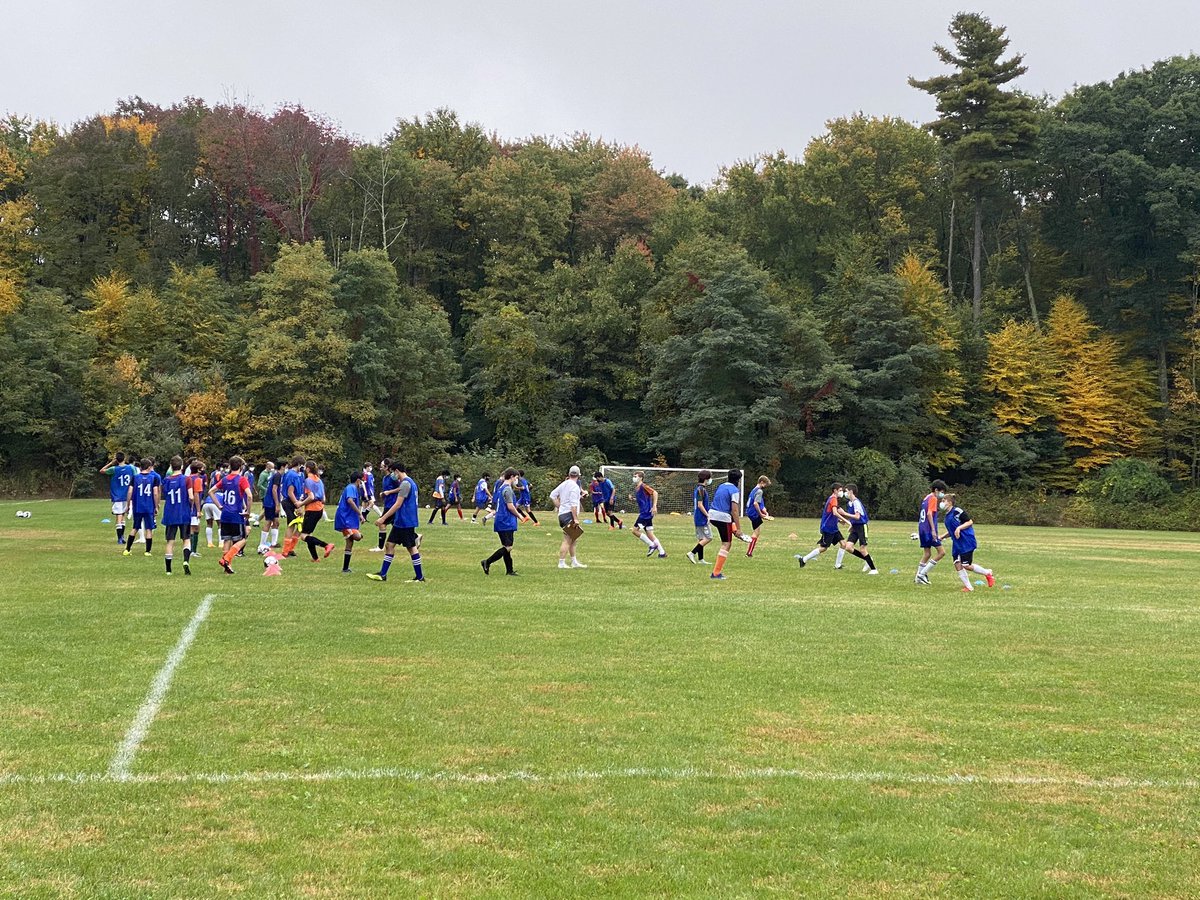 HillerAthletics's tweet photo. And we are back at it again today with our 9th and 10th grade Boys Soccer players during their morning tryout session in our new distanced world!! #hillers #tryoutsday2 https://t.co/GMDr7PcVQr