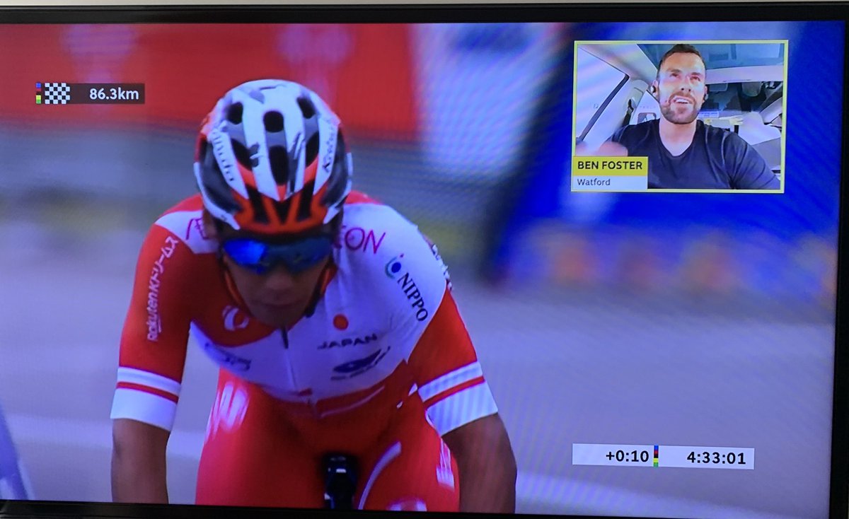 smythy9's tweet photo. Mum just overheard the commentary at #Imola2020 #UCIWorldChampionships and thought the chaser was @alanshearer #arashiro #japan https://t.co/tsIU8ILHDA