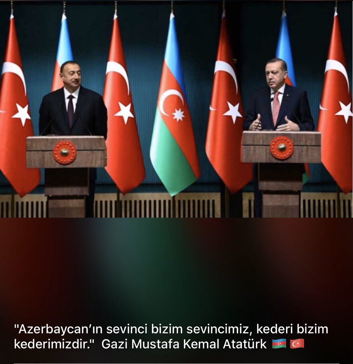 “Azerbaycan’ın sevinci bizim sevincimiz, kederi bizim kederimizdir."

Mustafa Kemal Atatürk
#Azerbaijan #SeninleyizAzerbaycan #KarabakhisAzerbaijan #Armenia #Azərbaycan #CanAzerbaycan