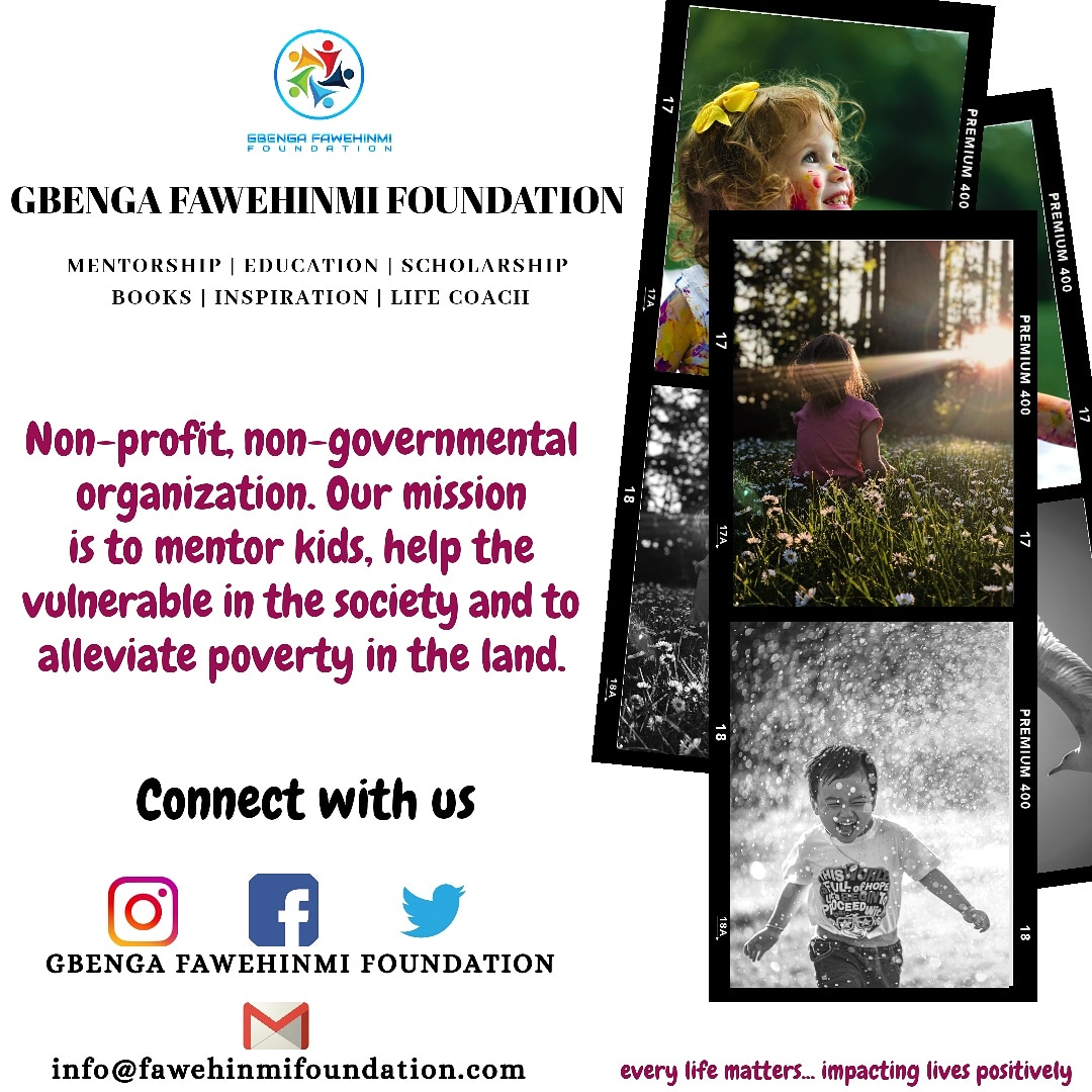 GbengaFawehinm1's tweet photo. The week ahead is filled with many great opportunities, explore it!
Wishing you a great and fulfiiling week ahead.
#gbengafawehinmifoundation #education #books #lesspriviledge #empowerment #kids #mentorship https://t.co/3HbGnH0rbL