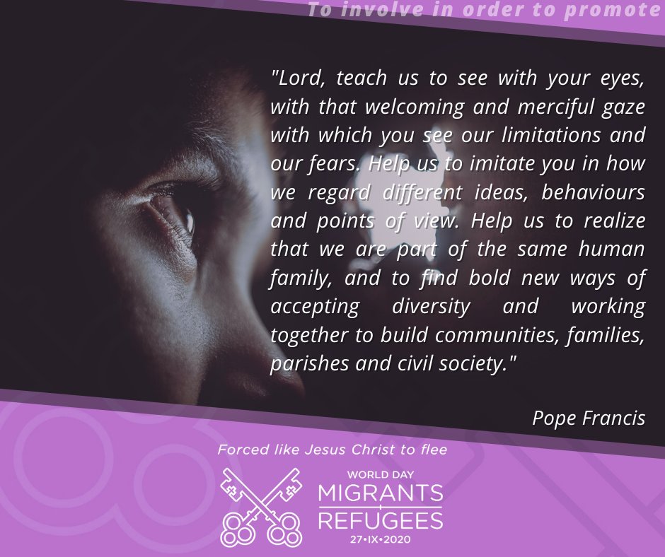 CatholicFaithTV's tweet photo. Today is 106th World Day for Migrants and Refugees. The theme chosen by the Pope Francis is “Forced like Jesus Christ to Flee.” We pray for all those who are displaced and suffering around the world.  #WDMR2020 #DisplacedLikeJesus https://t.co/sk1cIwTWwR