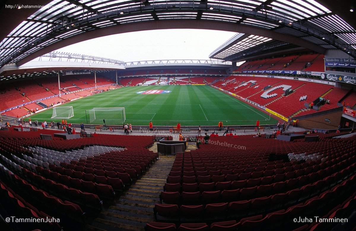 This is Anfield, seen from the Kop End, 11 September 1999, a couple of hours before kick off. #Anfield #TheKop #LiverpoolFC #Liverpool