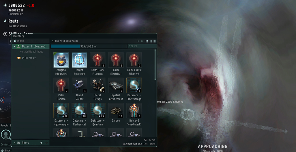 The Datacore & Decryptor drops from data sites were coming in extremely useful in increasing the odds of Invention success. I also got some nice Ascendancy implant BPCs from ghost sites, but the materials were hyper costly, so I started training Planetary Production skills.10/n