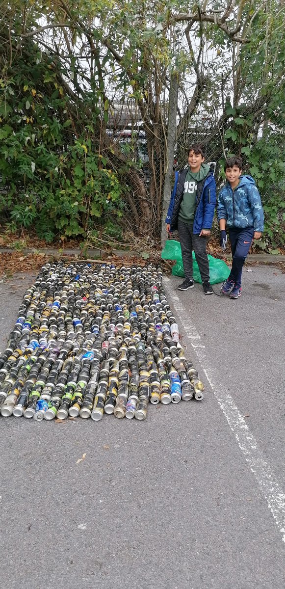 We struck litter-picking gold this morning, on a community #GBSeptemberClean with @TandM_Greens, finding an impossible-to-believe 456 cans in just one bush in #Tonbridge town centre. Lots of determination & bramble wounds later, they've all been safely recycled @KeepBritainTidy