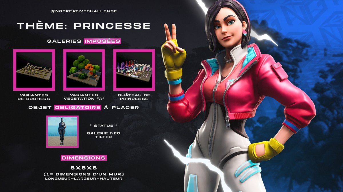 nooelgaming's tweet photo. A l'occasion de la sortie de la nouvelle Galerie " Princesse " je vous met au défis pour ce dernier Challenge 👀

Vous avez 3 jours pour poster vos screens sur Twitter avec le #NGCreativeChallenge

Tu as des questions ❓
➡️ https://t.co/V5GE7huYcZ https://t.co/sRJ1MC8mEw