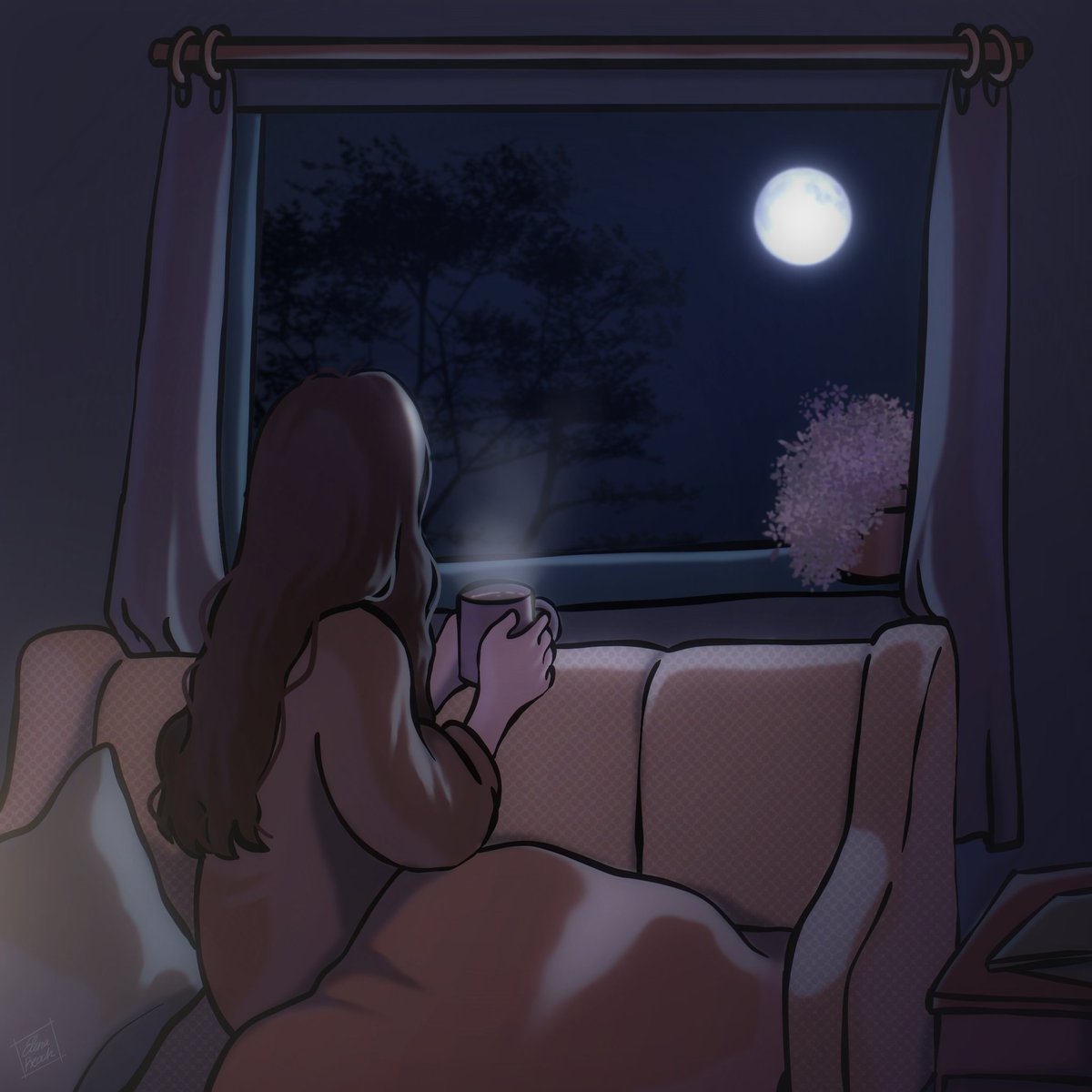 ElenaReoch's tweet photo. Sleepless night... 🌙
#Procreate #NobodyArtistClub https://t.co/AjuWL42h7M