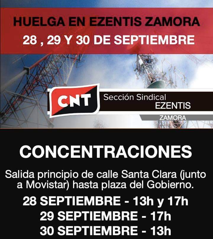 AbrirBrechaZAM's tweet photo. Mañana las compañeras de @acampadazamora y @CNT_ZAMORA saldrán de nuevo a la calle!!! Las primeras para exigir que no haya más desahucios, las segundas ante los despidos producidos en EZENTIS. Mañana solidaridad y lucha trabajadora. ✊ https://t.co/NFa1iWZuGR