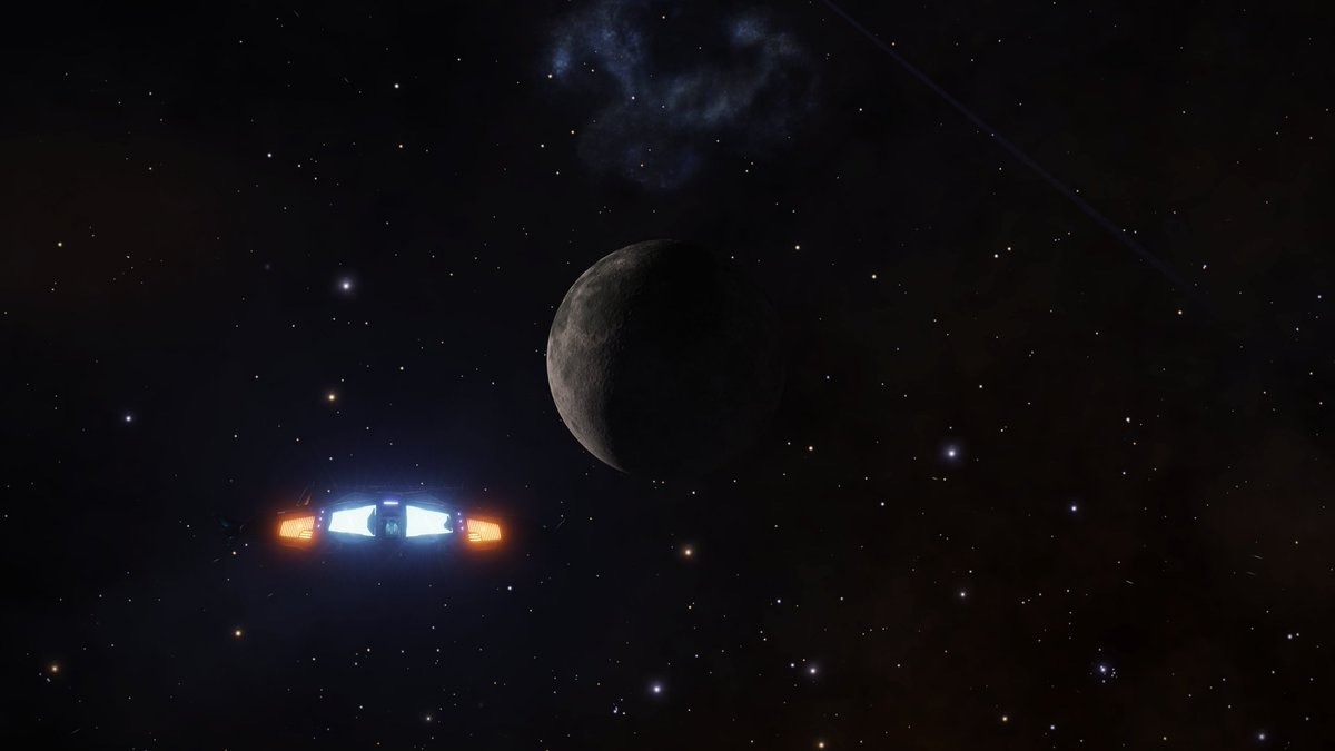 Only one station orbits the moon; Galileo. Upon exit you see the lovely sight of the Moon. It hasn't changed much in the 34th century.  #EVILSqdn  #EliteDangerous