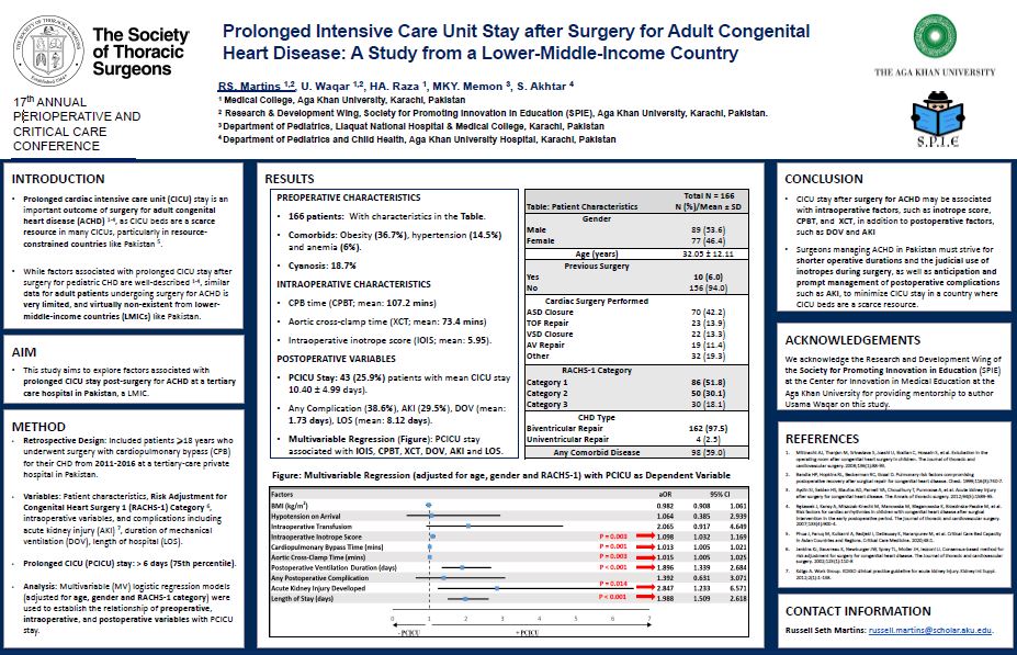 RussellMartins1's tweet photo. Proud to have presented an Oral Presentation and an E-Poster at the STS 17th Annual Perioperative and Critical Care Conference 2020🙌 #stscriticalcare 
Representing @AKUGlobal and @spie_aku 🤟 https://t.co/a2VVwmzIHA