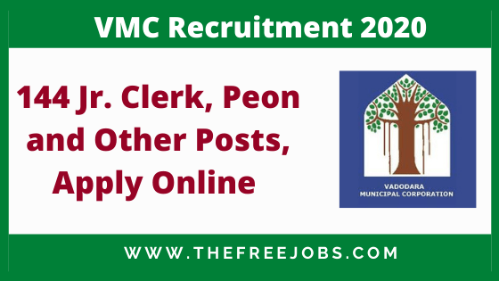 TheFreeJobs1's tweet photo. VMC Recruitment 2020: Vadodara Municipal Corporation (VMC) has invited applications for recruitment to the post of Ayush Medical Officer, Midwifery (NPM), Jr. Clerk, Case writer, Peon, Ayaben (Class-4) &amp; Security Guard.  
#JobAlert #MaruGujarat https://t.co/pwi1Ba9eSh https://t.co/LS5e9TyhJK