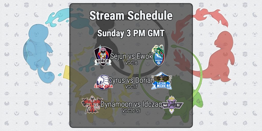 VGCWorldCup's tweet photo. This week's World Cup stream will be kicking off in a little over an hour at https://t.co/zaGIeBMvMZ, with commentary provided by @JamieBoytVGC and @louthepikachu! https://t.co/7uDc2eTYS3