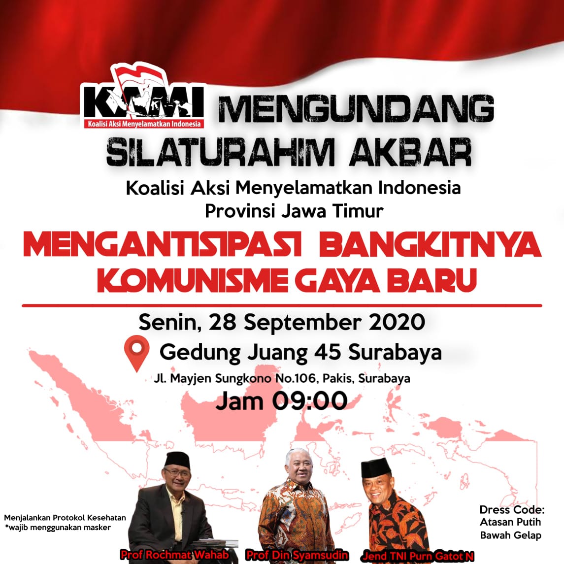 Arek arek Suroboyo yang tergabung dalam berbagai elemen pd hr senin 28 september 2020,  jg akan turjal menuju Gedung Juang 45 Surabaya untuk tolak aksi KAMI

Mengapa Polda Jatim cc <a href="/HumasPoldaJatim/">𝐇𝐔𝐌𝐀𝐒 𝐏𝐎𝐋𝐃𝐀 𝐉𝐀𝐖𝐀 𝐓𝐈𝐌𝐔𝐑</a> memberikan ijin aksi KAMI ?

Memang haruskah benturan horisontal itu terjadi ?