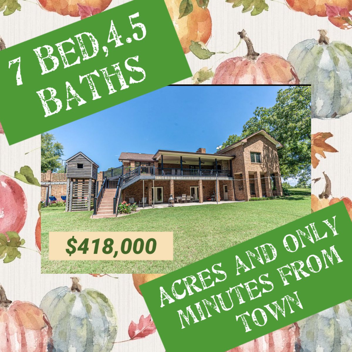 sinclairreserve's tweet image. 11 acres with an incredible move in feast home perfect for a new family to enjoy!  It truly has every extra imaginable! It is convenient to town and is ready for fall fire pit gatherings!

Call Kyle at 478-451-9716 for a viewing!

Home is brokered by SRR at 453-7771.