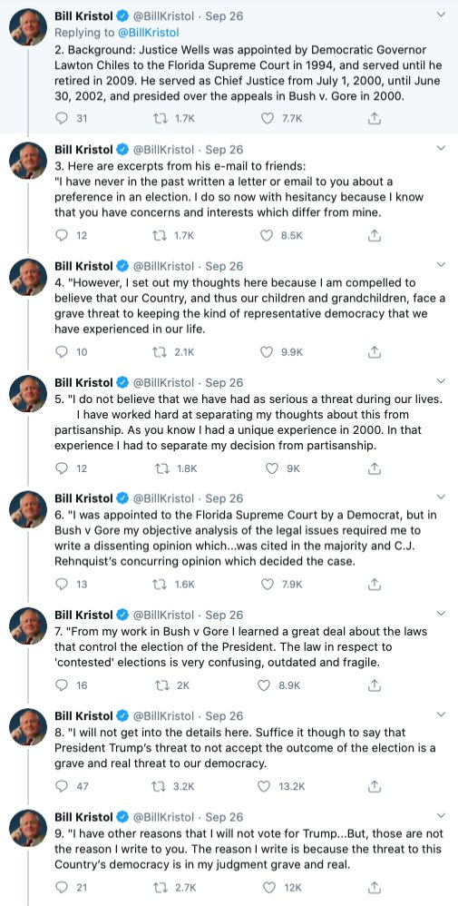 A democratic emergency. The former Chief Justice of the Florida Supreme Court.