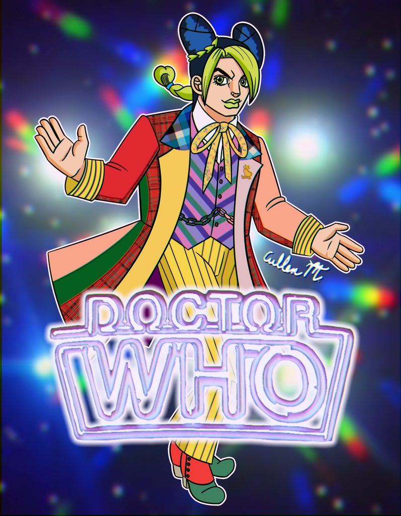 melloy_man's tweet photo. โJolyne is a JoJo, whether you like it or not!โ
My piece for the #FandomAGoGo collab! Jojoโs Bizarre Adventure x Doctor Who #JolyneCujoh #6thdoctor #collinbaker #stoneocean #ใธใงใธใงใฎๅฅๅฆใชๅ้บ https://t.co/v61dDI2w7y