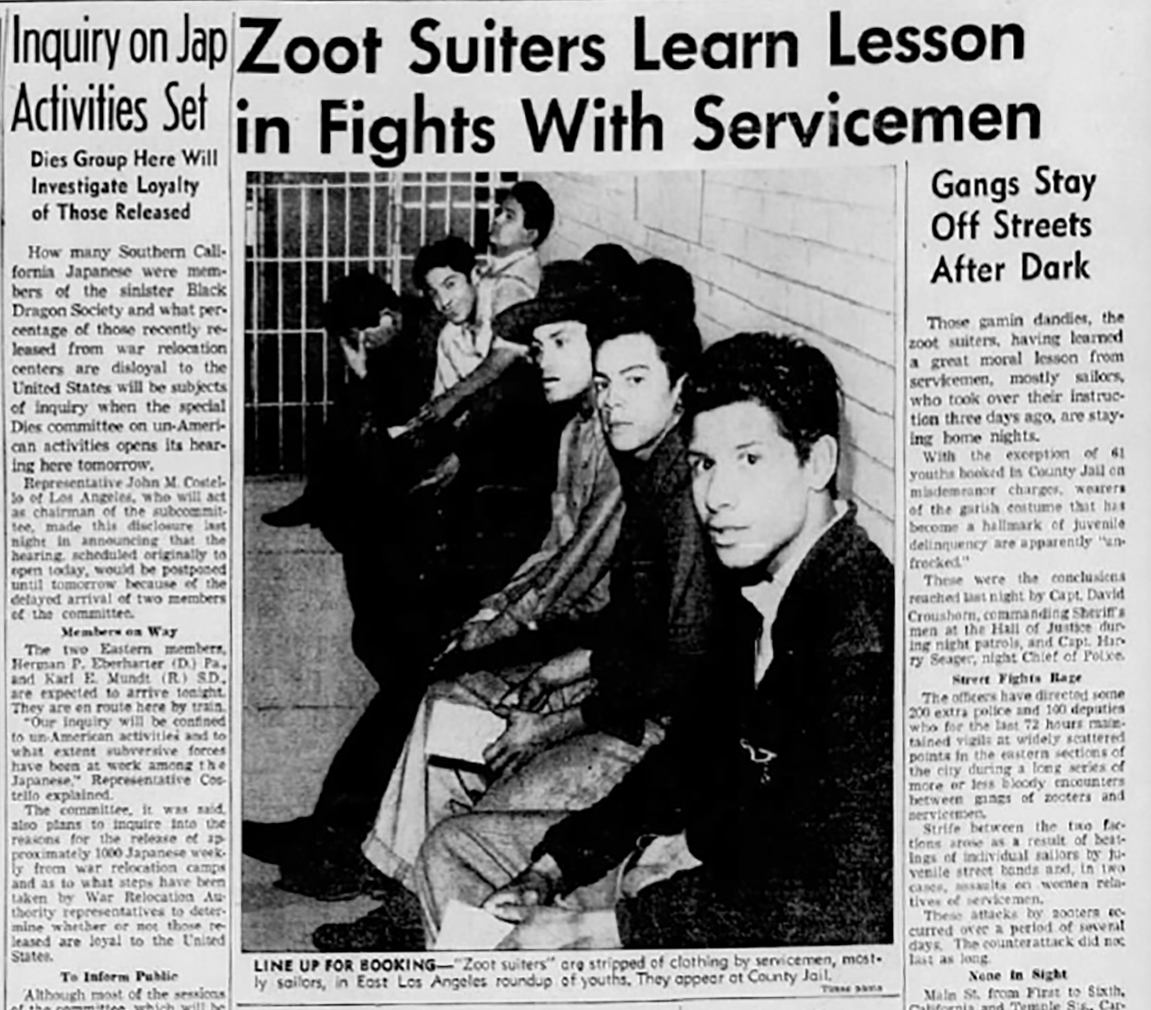 In 1943, with our coverage of the Zoot Suit riots, The Times largely ignored the context — the social and economic upheaval brought about by wartime mobilization and the racist trope of threatened white womanhood — and blamed the victims instead of their assailants.