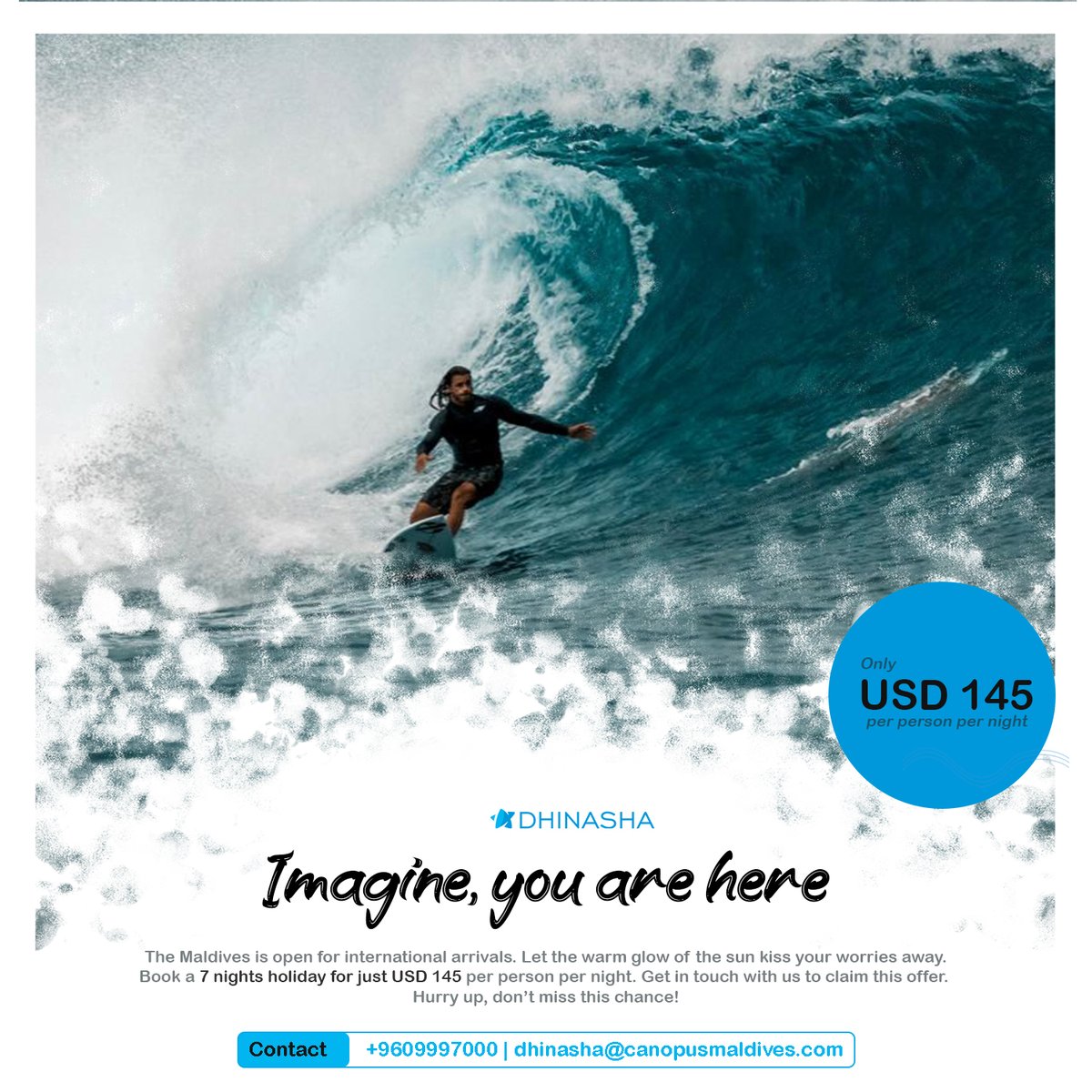 Attention surfers! Top surf spots &amp; crystal clear shore breaks of the Maldives are waiting for you. Book your surf trip with this limited period offer and join us here in the Maldives. Tag your surfer friends and let them know 🤙🏽  bit.ly/SurfingMaldives