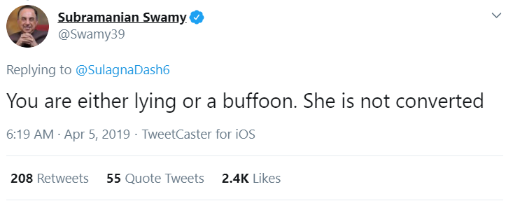 10/nHaving LOST on all fronts, these LOWLIVES  #2RsPakodas will then attack him personally, that her daughter married a Mu$lim. What does it matter, unless they r perverts?Her daughter is NOT her slave & afaik Hindutva is only against Forced Conversions.She's NOT a convert.