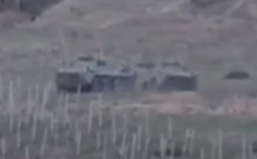  #Update Armenia shows the destruction of what looks like Azeri BTR-60 and Ural trucks.