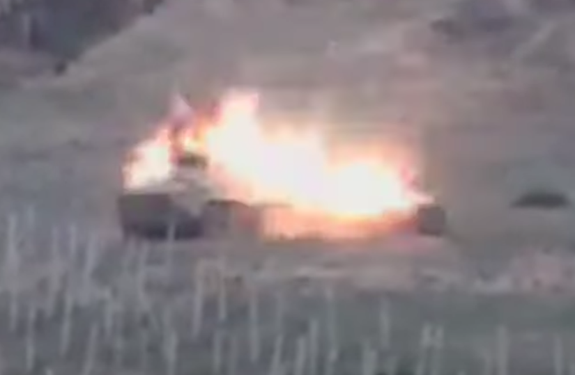  #Update Armenia shows the destruction of what looks like Azeri BTR-60 and Ural trucks.