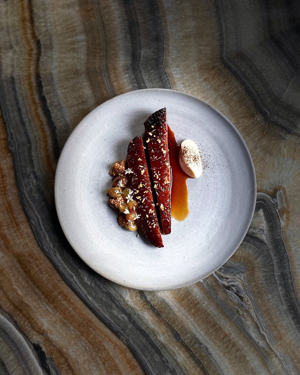 Whole Roasted Dry Aged Duck • <a href="/mickklugfarm/">@mickklugfarms</a> concord grapes, endive, dried orange
#BokaChicago #BokaRestaurantGroup