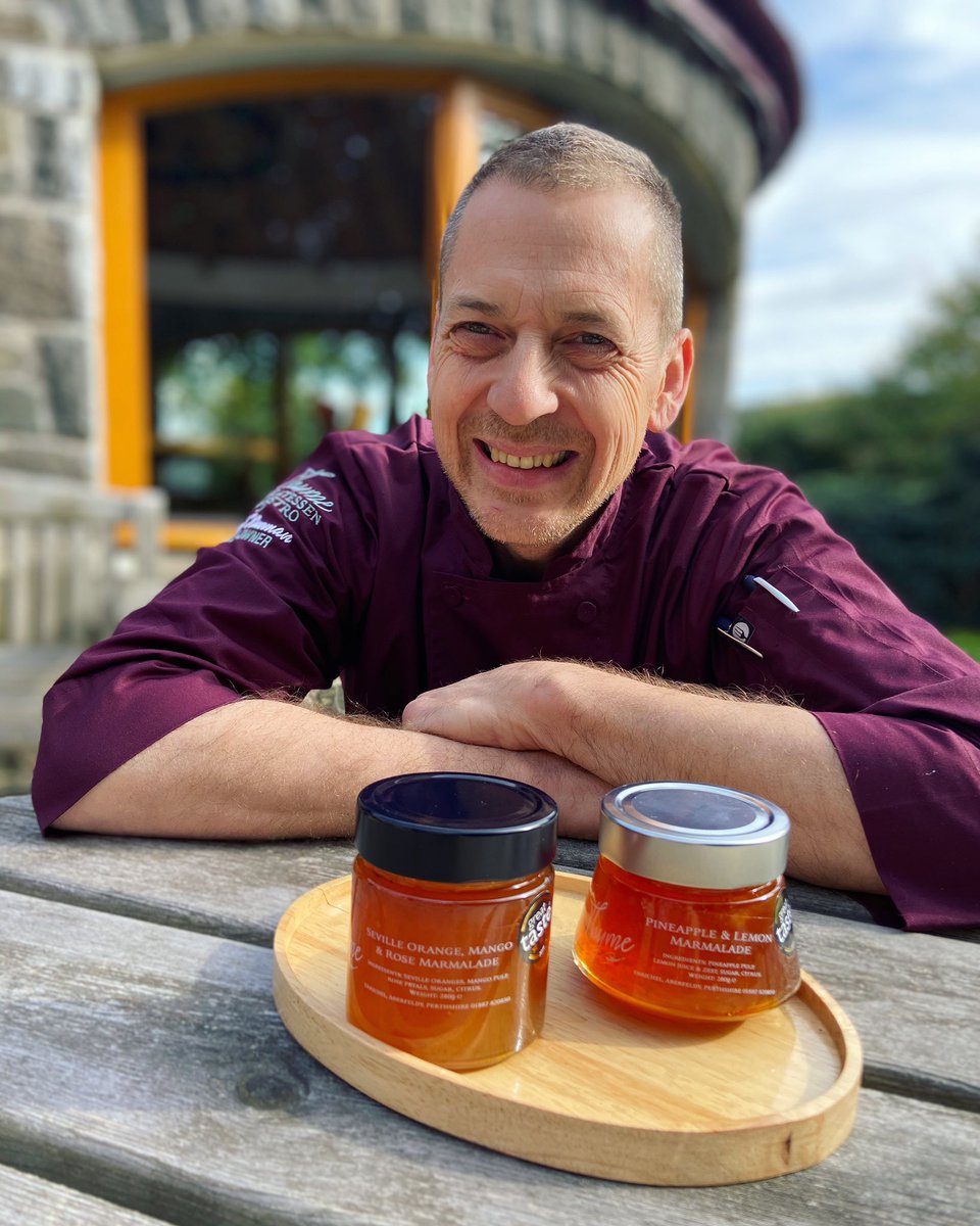 Great smiles from Paul as his new marmalade receives Three Stars <a href="/guildoffinefood/">Guild of Fine Food</a> Great Taste Award available <a href="/errichel/">Errichel</a> #deli #greattasteawards #goodfood #supportlocal #visitaberfeldy #WorldTourismDay2020