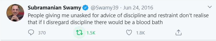 12/nRESPECT the fighting spirit of Dr. Swamy instead of doing mudslinging. It's POINTLESS. If u still want to proceed, plz do. Dr. Swamy has already replied 2 it.;-)Ref:A brief list of cases he's fought for the Hindutva cause in his PERSONAL capacity https://www.pgurus.com/press-release-from-vhs-pils-cases-fought-by-dr-swamy/