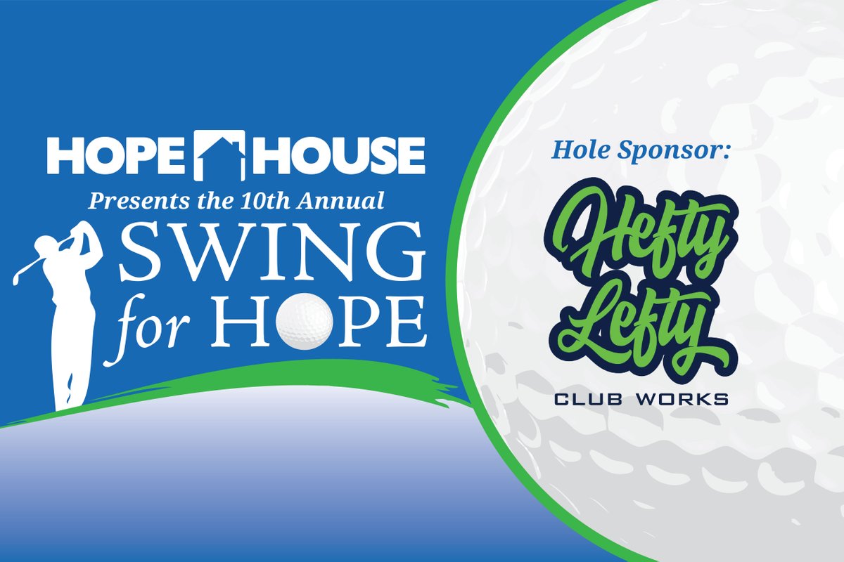 hopehousebg's tweet image. Thank you to @heftyleftyclub1 for being a 10th Annual #SwingForHope Hole Sponsor!