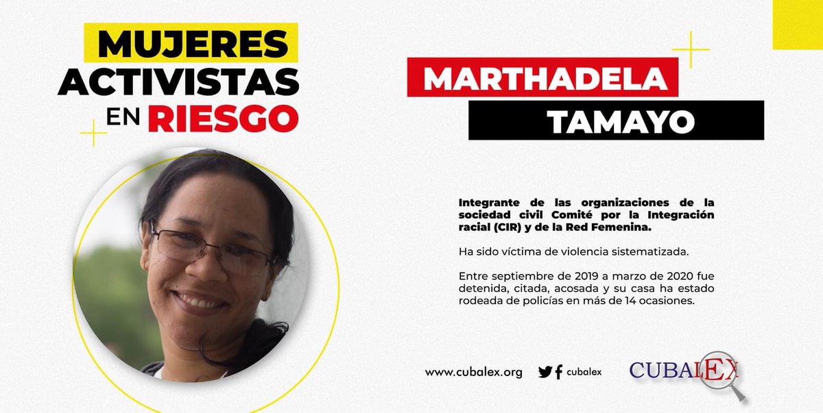go_tamayo's tweet photo. @CubalexDDHH @LDiversent @Martamar77 @menosveinte @Evoluciona018 @RedamuC @MGVivero Gracias @CubalexDDHH por ayudarnos a difundir nuestros casos acá en la Isla
#RepresionCuba
#Violenciadegenero
@FemeninaRed
@EllLarrinaga
@NavyProMusic1
@jorolicas @RedamuC
@ilianahcuba @LDiversent https://t.co/ZiYtFIA0ve