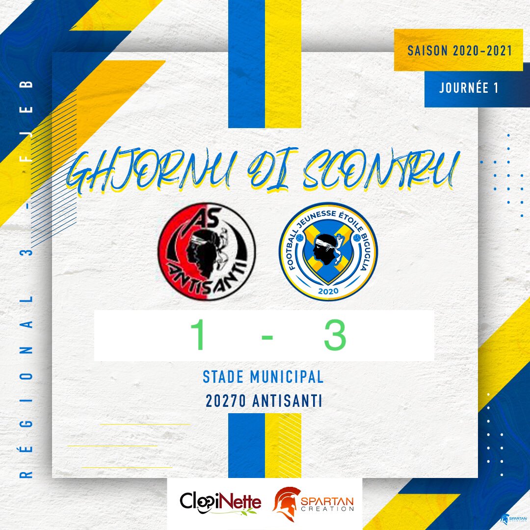 FBiguglia's tweet photo. #R3 AS ANTISANTI 1-3 FJEB
#ASAFJEB #FJEB #ForzaFJEB #Biguglia #VITTORIA https://t.co/rhP4xHbjcQ