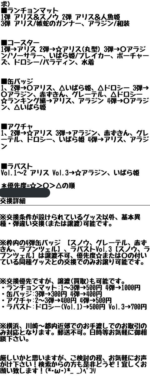 グッズ交換 募集ツイまとめ Min T ミント