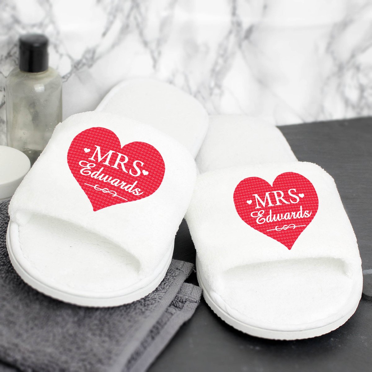 CustomGiftsUK's tweet photo. Personalised Mrs Velour Slippers https://t.co/CFsWfuN700 Surface clean only.Velour plush slipper with soft rubber sole. Ideal for Special Occasions, Weddings, Hen Do, Spa, Honeymoon. #customgifts #customgiftsuk https://t.co/d20bEHy5XB