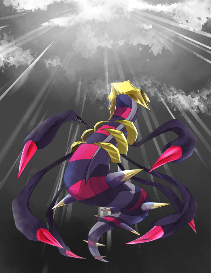 pokemon (creature) no humans solo light rays from below spikes full body  illustration images