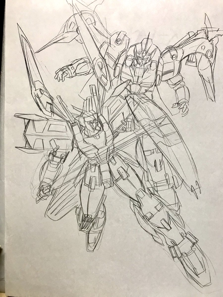 ガンダムエースエッセイマンガ掲載過去ネタ
MSイラストラフ?
コレ仕上げたかな?覚えてない…^^; 