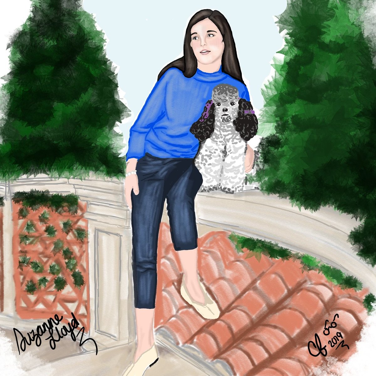 Sue at Greenarces art illustration. Harold's granddaughter.

#HaroldLloyd #art #artdesign #illustrationart  #SuzanneLloyd