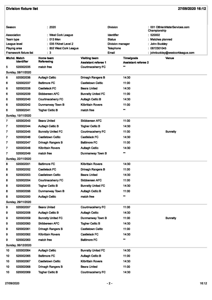 ⚽West Cork League tweet media
