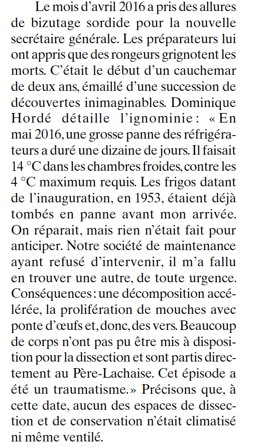 Elle raconte ce qu'elle a vu, ce qu'elle a vécu, ses tentatives répétées de faire cesser cette ignominie en alertant sa hiérarchie