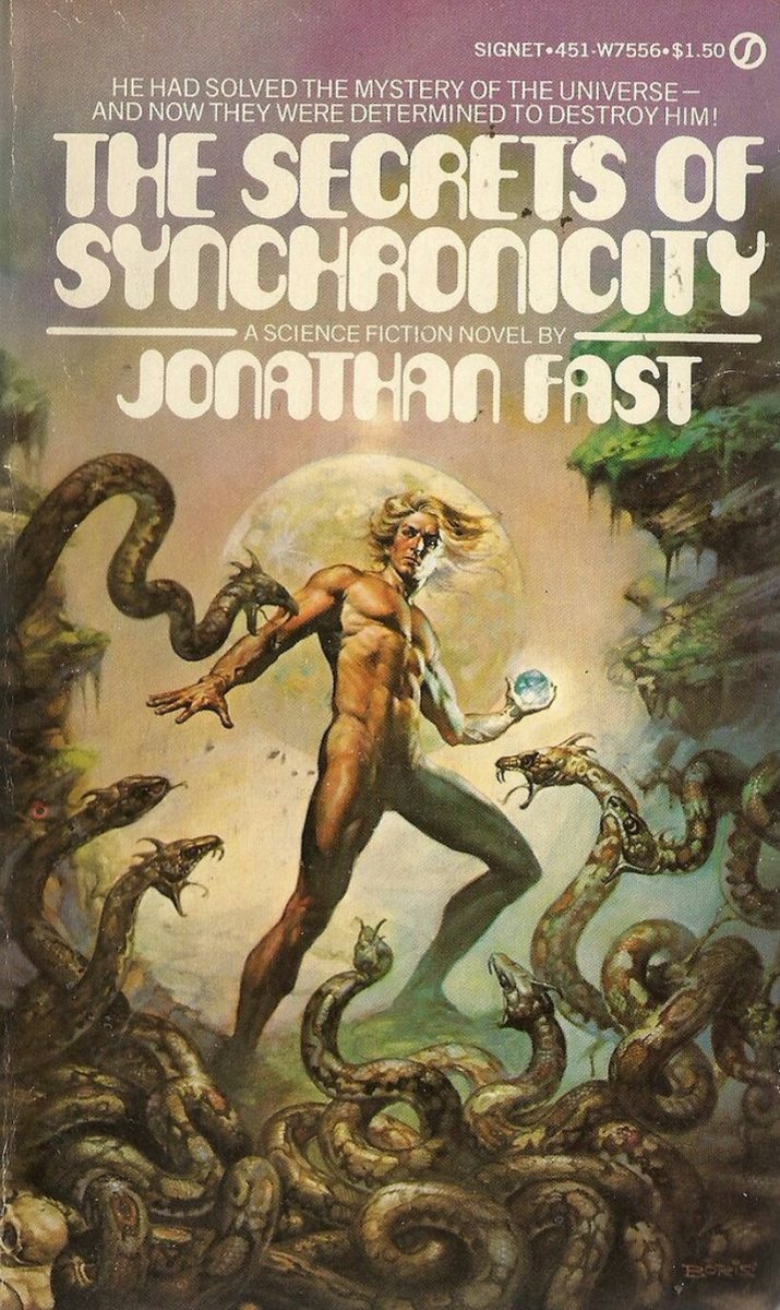 Not Freudian. Nope.The Secrets of Synchronicity, by Jonathan Fast. Signet Books, 1977. Cover by Boris Vallejo.