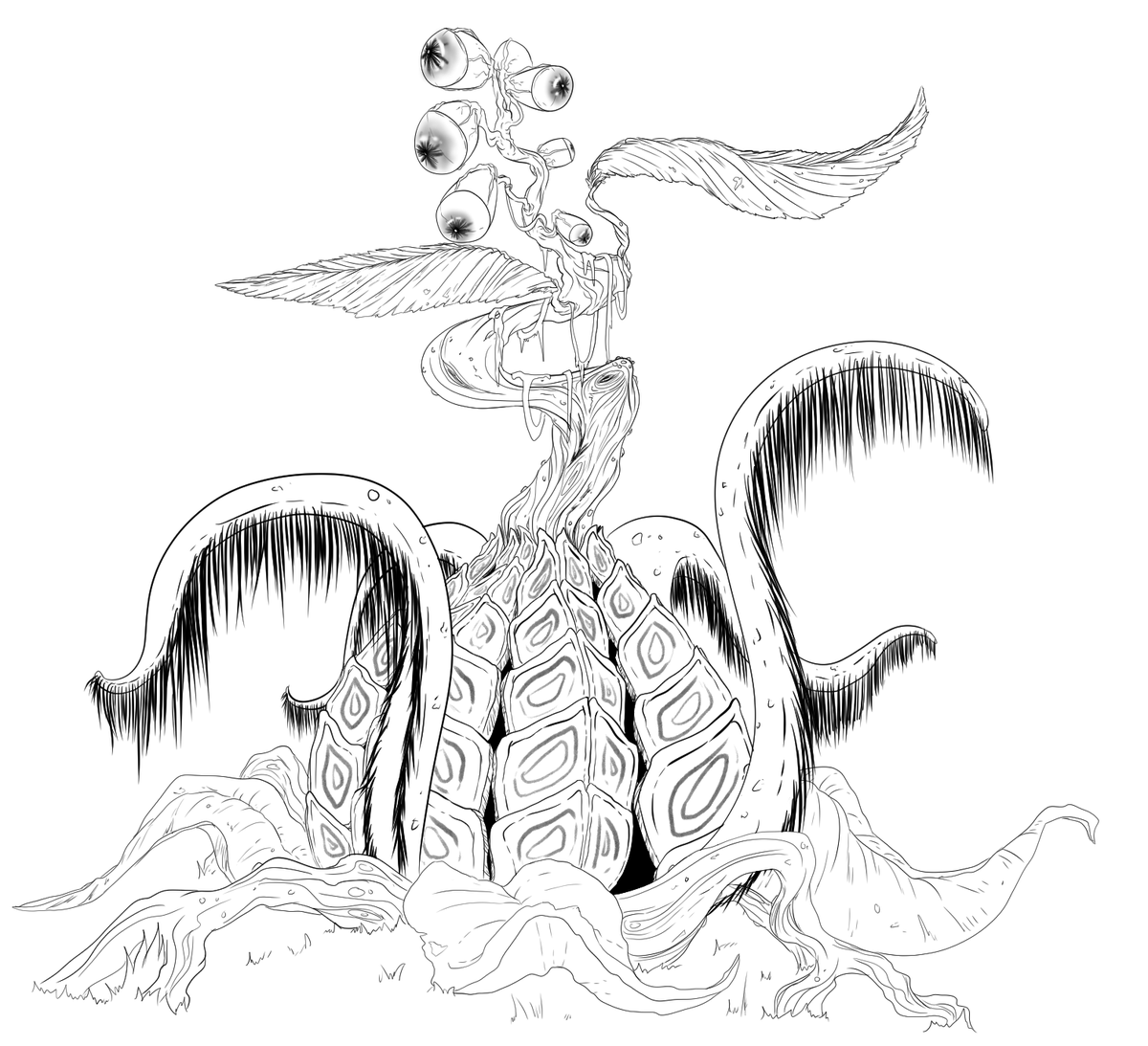 Metallicartist's tweet photo. Working on improving some lineart stuff :V Its @DraggoDoggo 's plant thingy https://t.co/KlSsoMsrFU